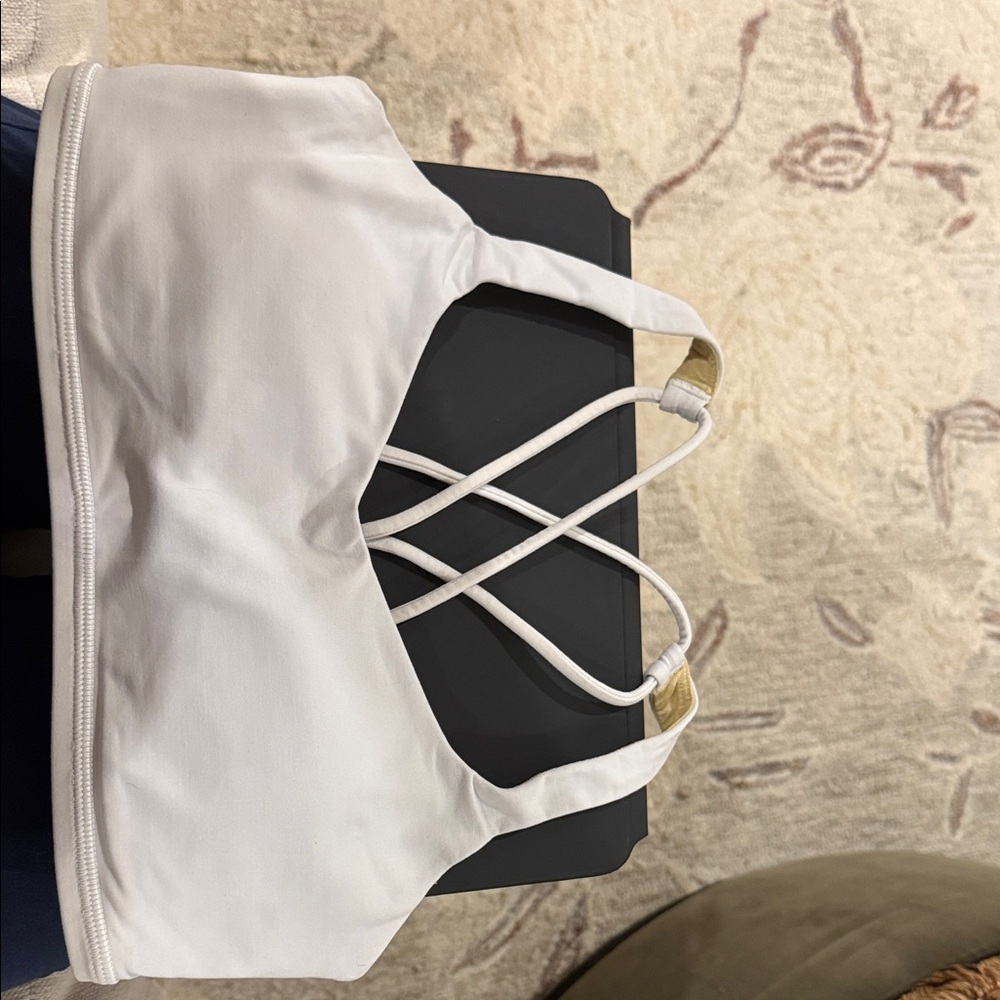 White Lululemon sports bra